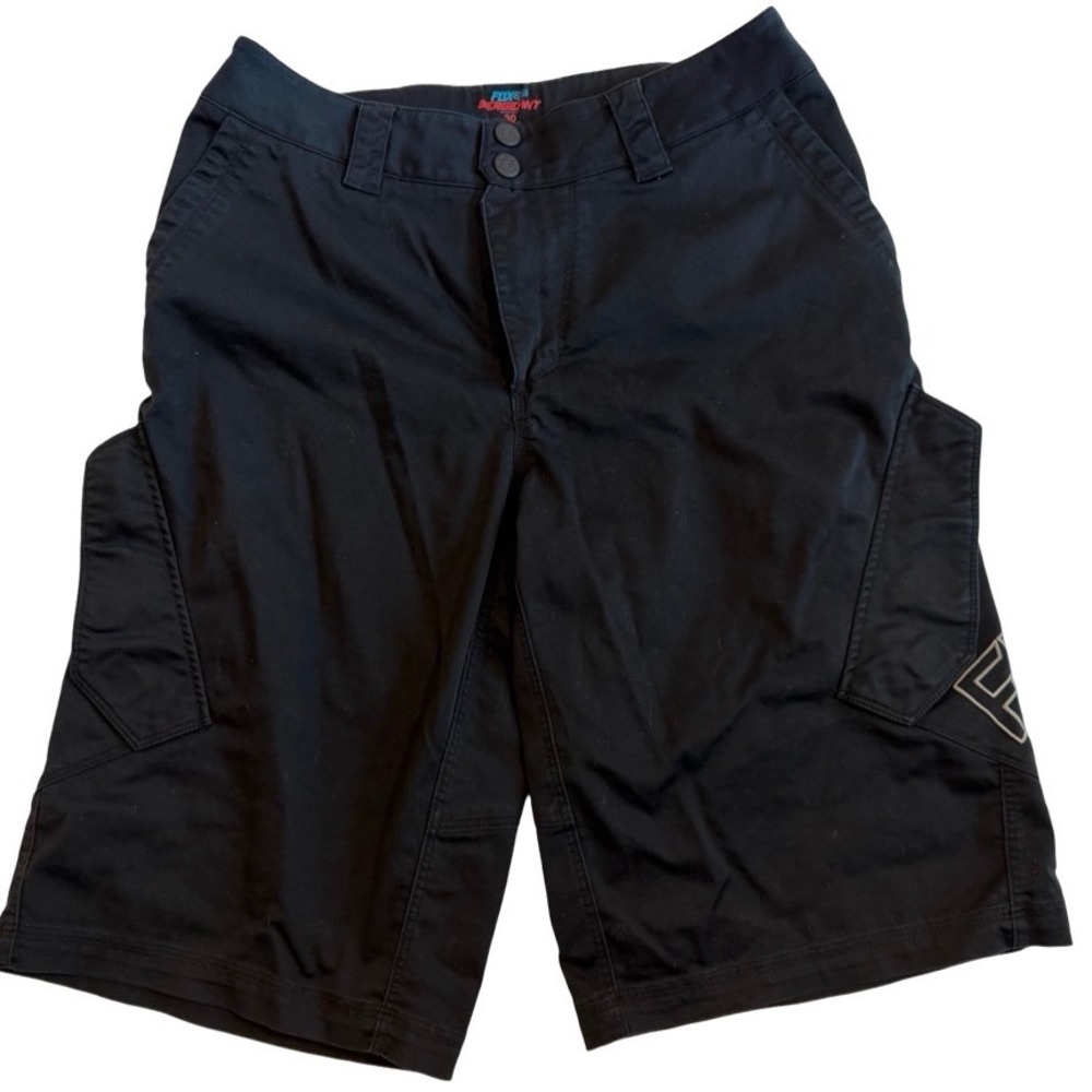 Fox Racing Sergeant Black Mountain Bike MTB Cargo Shorts Mens Size 30 Logo